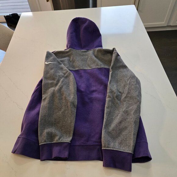 Nike TCU Horned Frogs Hoodie Sweatshirt Purple Zipper Pocket Vintage XL - Picture 4 of 5